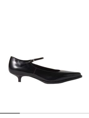 Miu Miu Black Patent Leather Mary Jane Kitten Heel
